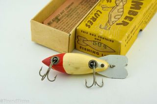 Vintage Early Bomber Minnow Antique Fishing Lure with Papers ET49 3