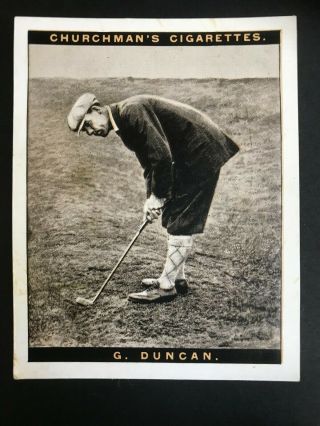 Churchman Famous Golfers (large) Series Of 12: George Duncan 3