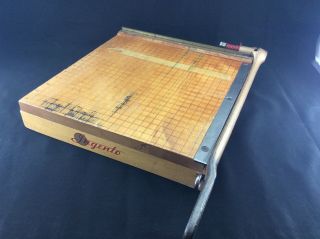 Vintage Ingento Model 1132 Paper Cutter,  12 " X 12 " Maple Trimmer,  Made In Usa