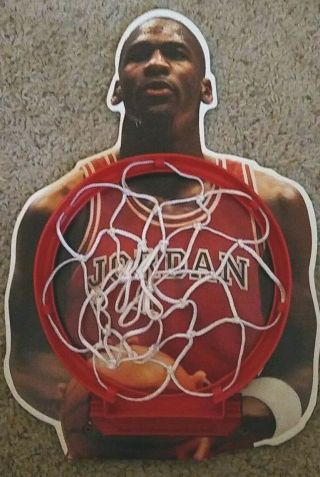 Chicago Bulls Champion Michael Jordan Vintage Basketball Backboard And Hoop