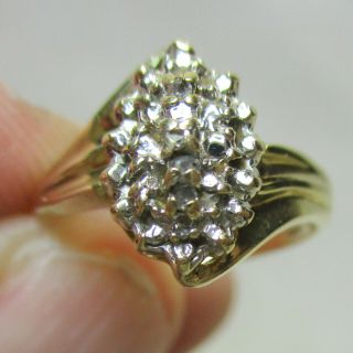 Vintage Estate 10k Gold Diamond Ring - 2.  3 Grams - Size 7