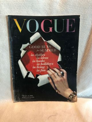 Vintage Vogue Good Buys For Summer June 15,  1942