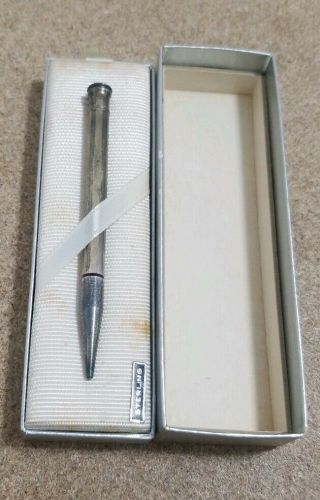 Cross Sterling Silver Mini Mechanical Pencil W/green Rhinestone? W/ Box Vintage