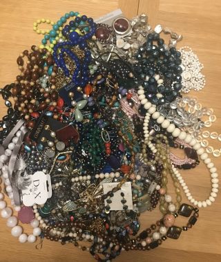 Huge Bundle Vintage Costume Jewellery Inc Necklaces,  Earrings