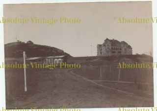 Old Chinese Albumen Photograph Governors House Tsingtao China Vintage C.  1900