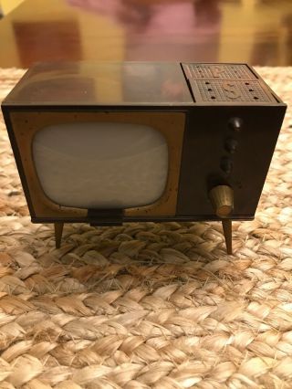 Vintage Retro Mid Century Modern Tv Television Salt & Pepper Shaker Set 3”x3.  5”