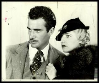 1935 Gilbert Roland & Mona Barrie In Mystery Woman Vintage Photo