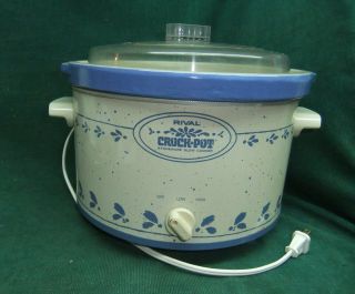 Vintage Rival 5 Quart Crock Pot Slow Cooker Model 3355 Made In Usa