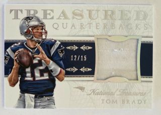 Tom Brady 2015 National Treasures Game Worn Patch His Jersey 12/15 - Ebay 1/1