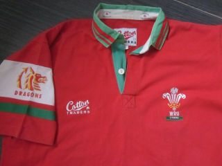 Vintage Mens Wales 1994/95 Cotton Traders Rubgy Shirt (xl/xxl) 5 Nations Winning