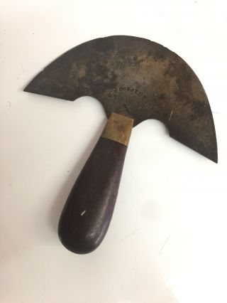 C.  S.  Osborne & Co Newark Nj Estd 1826 Round Cutting Knife Antique