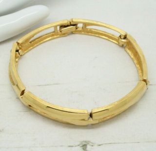 Stunning 1980s Vintage Signed Monet Gold Plated Square Link Bracelet Jewellery