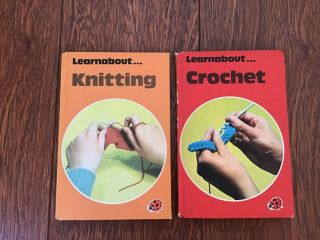 2 X Vintage Ladybird Learnabout Crochet & Knitting Book Series 634