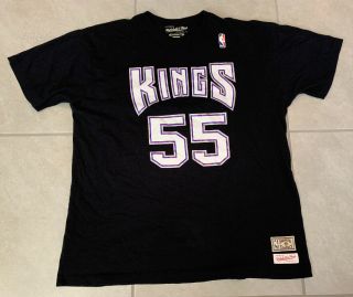 Men’s Sacramento Kings Jason Williams Mitchell And Ness T - Shirt Size 2xl Black