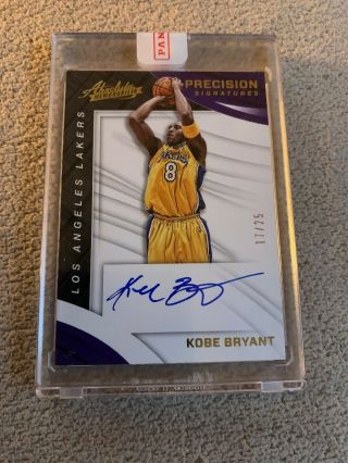 2017 - 18 Nba Absolute Kobe Bryant Precision Signatures On Card Auto La Lakers /25