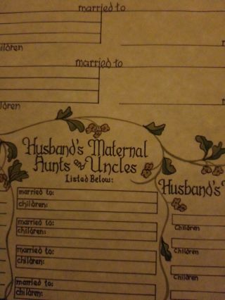 Our Family Tree Pennsylvania Dutch Vintage Blank Genealogy Chart Stevenson 1975 3