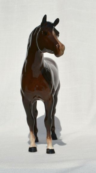 Vintage Beswick Bahram Glossy Bay Arabian Horse Ceramic China Figurine 3