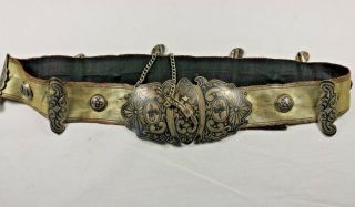Antique Vintage Turkish Belt Approximately 28 Inches Long And 1 1/2 Inches Wide