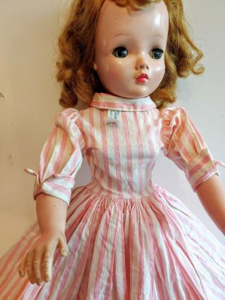 VINTAGE Madame Alexander CISSY DOLL Tagged Clothing Pink Floral Shoes 3