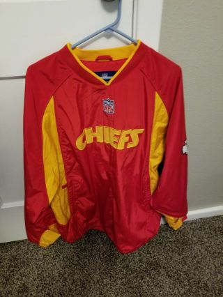 Vintage Kansas City Chiefs Reebok On Field Pullover Jacket,  Size Large