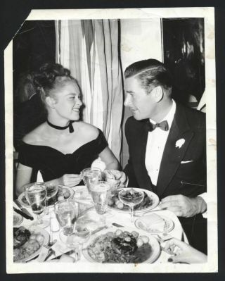 1950 Errol Flynn & Nora Eddington Vintage Photo Captain Blood