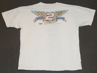 Rusty Wallace VTG 90s Chase White Checkered Flag T Shirt Mens L USA 2