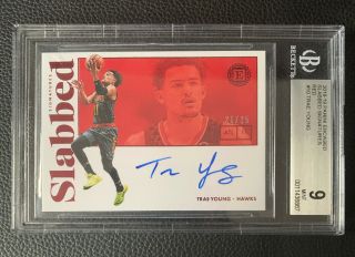 Trae Young 2018 - 19 Panini Encased Red Rookie Rc Slabbed Auto 21/25 Bgs 9/10