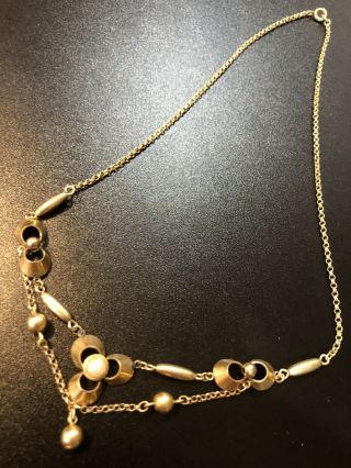 Vintage Art Deco Necklace,  Real Pearl,  1/20 12k Gold Filled