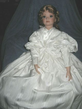 Vintage Boudoir Bed Doll Porcelain Head,  Hands & Feet,  42 " Tall