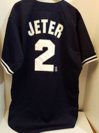 Derek Jeter 2 Ny York Yankees Majestic Jersey Adult Medium