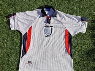 England 1997 1998 World Cup Home Umbro Vintage Football Shirt Mens Xxl