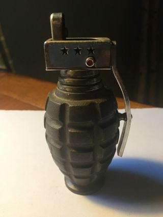 Vintage Prince Combat Grenade Style Table Lighter 1960’s