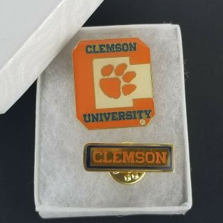 Vintage Clemson Tigers University Logo Lapel Pins 1992
