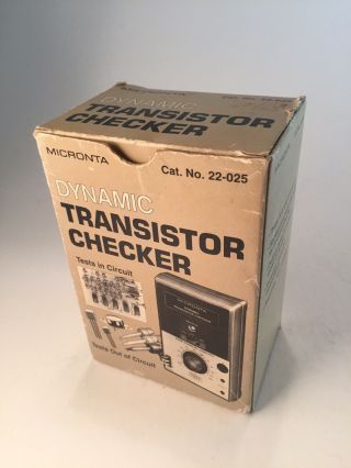 Vintage Micronta Dynamic Transistor Checker 22 - 025 Box