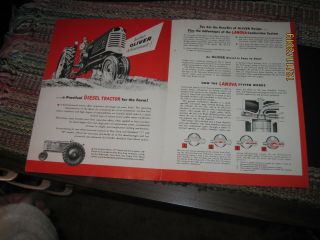 Vintage Oliver Tractor Sales Brochure 77 & 88 Diesel Specs Cut - a - way view 2