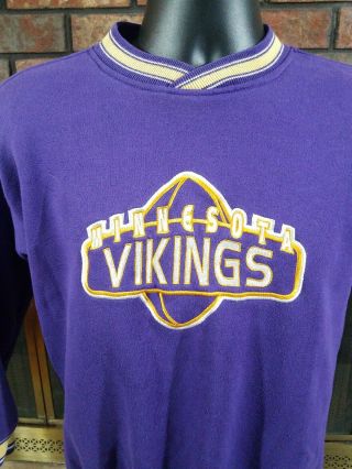 Vintage Starter Minnesota Vikings NFL Football Crewneck Sweatshirt Youth Medium 2