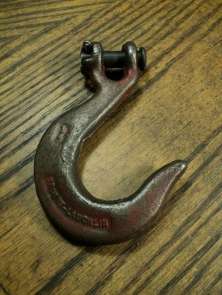 Vintage Crosby Laughlin Crane Chain Hook Tool No.  1/4 Or H W/ Pin 4 - 1/4 " Tall