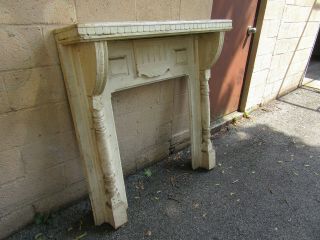 ANTIQUE CARVED OAK FIREPLACE MANTEL 48 X 49 ARCHITECTURAL SALVAGE 2