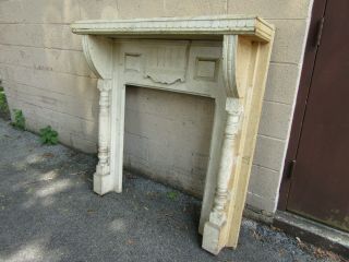 ANTIQUE CARVED OAK FIREPLACE MANTEL 48 X 49 ARCHITECTURAL SALVAGE 3
