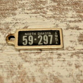 1951 North Dakota Dav License Plate Tag
