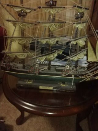 Vintage Wooden Ship Model.  Whaling Ship Clipper 1846