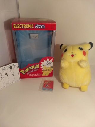 Vintage Pokemon Electronic " I Choose You " Pikachu Plush Doll 1995.