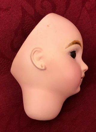 Antique Portrait Jumeau Bisque Doll Head Size 6 w/ Restoration 3
