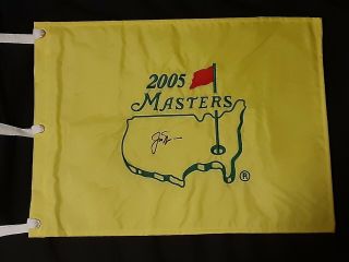 Jack Nicklaus Signed 2005 Masters Flag Pga