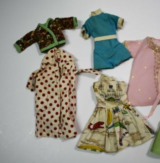 7 Handmade Barbie Clothes Vintage 1970s Retro Doll Dress Robe Top 2