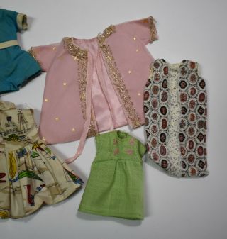 7 Handmade Barbie Clothes Vintage 1970s Retro Doll Dress Robe Top 3