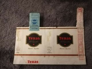 Texas - Argentina Cigarette Pack Label Wrapper