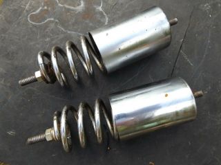 Vintage Classic Vincent Motorcycle Shock Absorber Springs And Covers