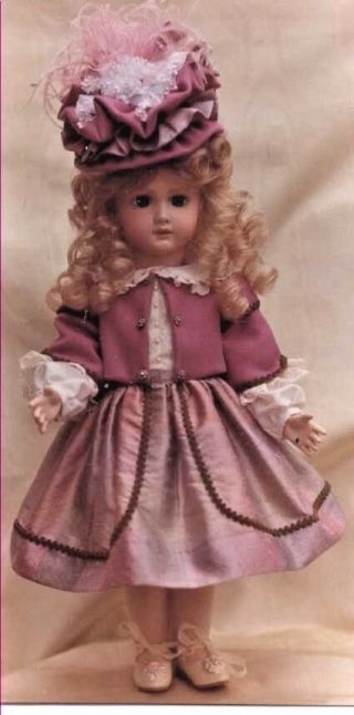15 - 16 " Antique French Bru/jumeau - German Child Doll Dress/skirt Jacket Hat Pattern
