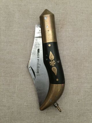 Rare Antique 1920s British Indian Timpti Pappinisseri Sheffield Steel Knife